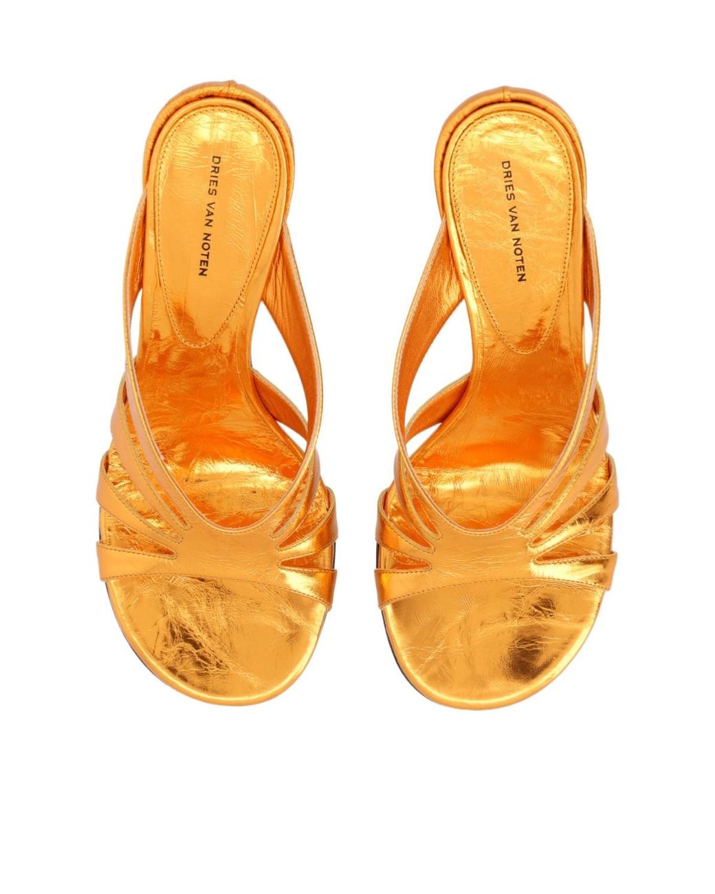 Dries Van Noten Orange Open-Toe High-Heeled Sandals