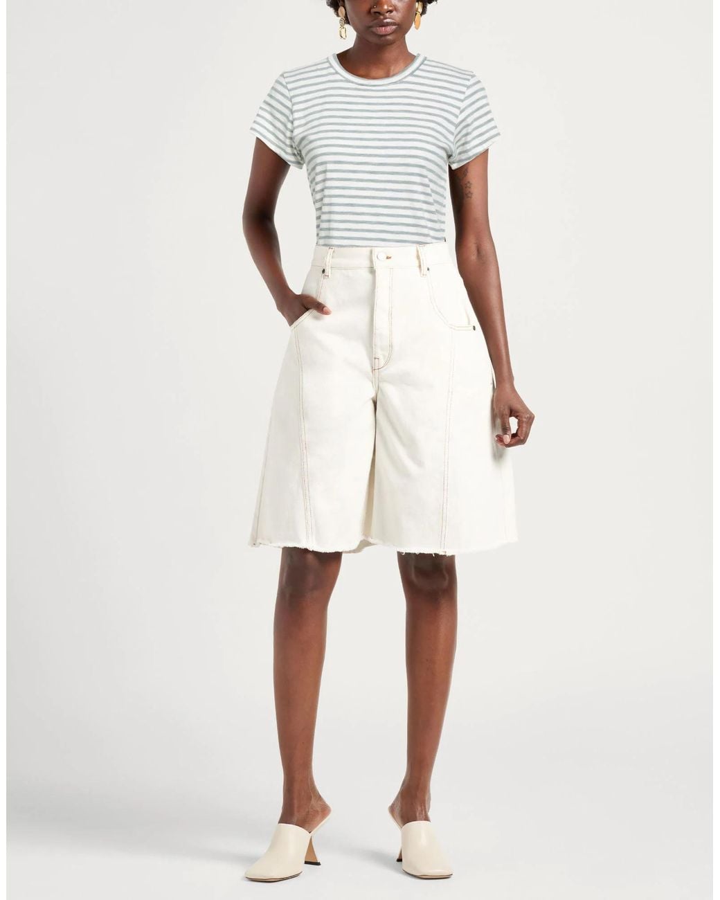 Rag & Bone White Printed T-Shirt