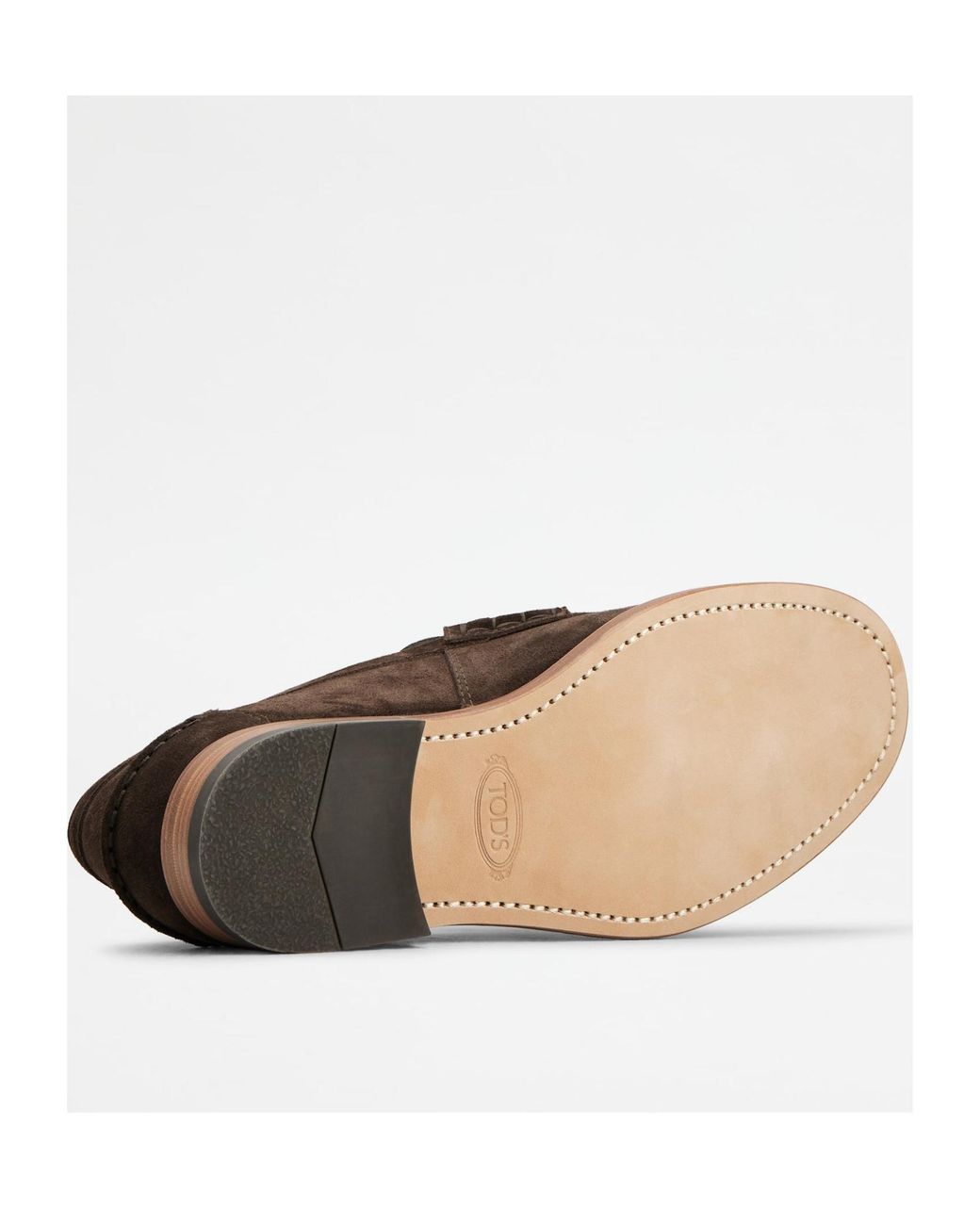 Tod's White Logo-Debossed Suede Loafers for men