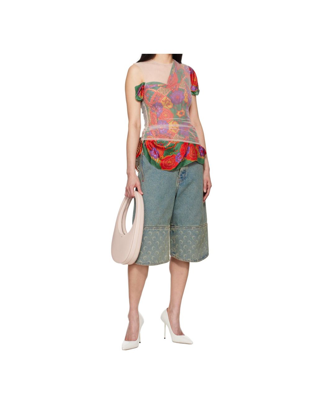 MARINE SERRE White Layered Top