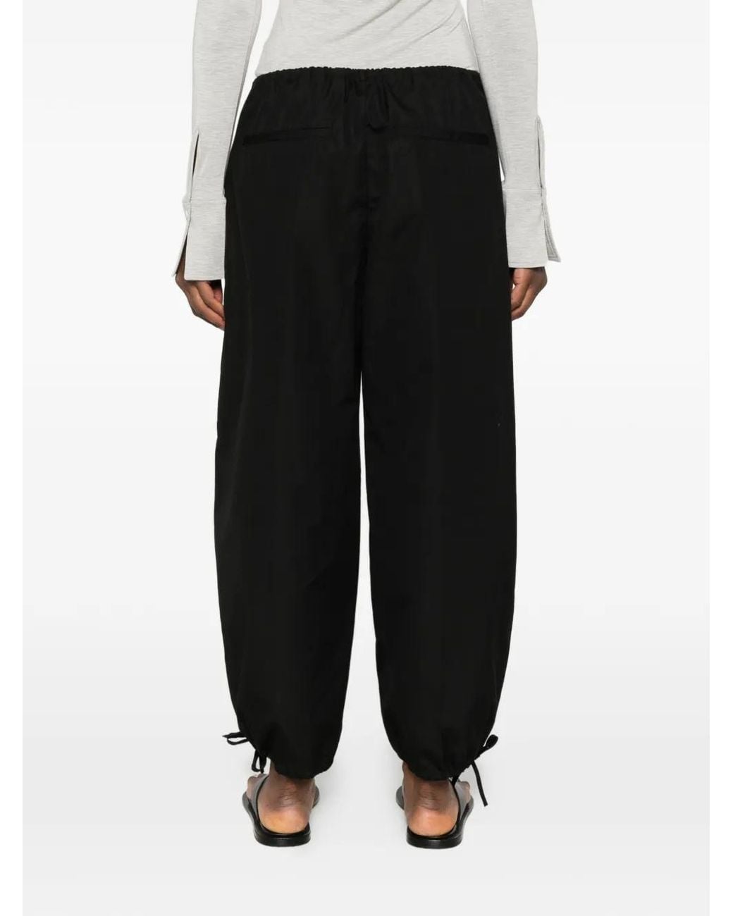 Totême  Black Drawstring-Fastening Trousers