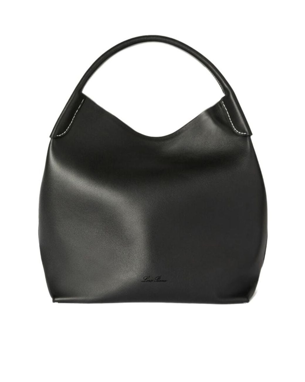 Loro Piana Black Bale Double-Handle Tote Bag