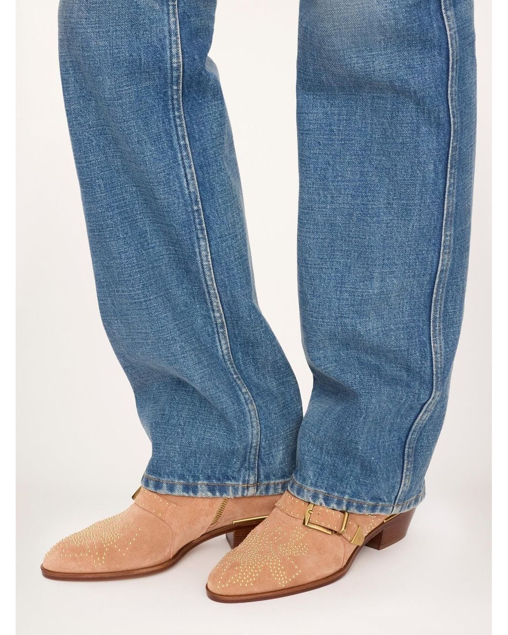 Chloé Brown Chloé Susan Stud Detailed Buckled Boots