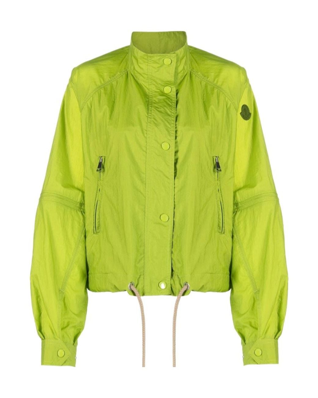 Moncler Green High-Neck Lightweight Jacket
