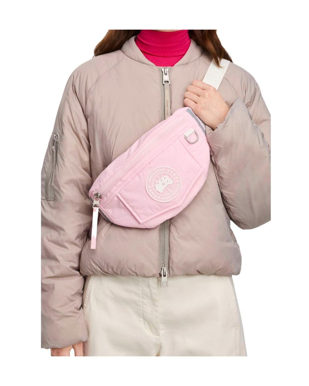 Canada Goose Pink Enduraluxe Logo-Patch Belt Bag for men