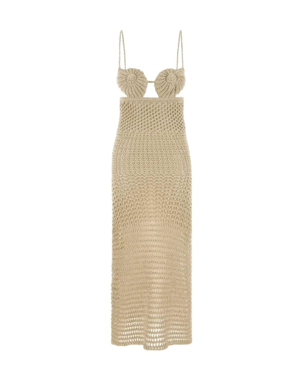 Alanui Natural Spaghetti-Strap Dress