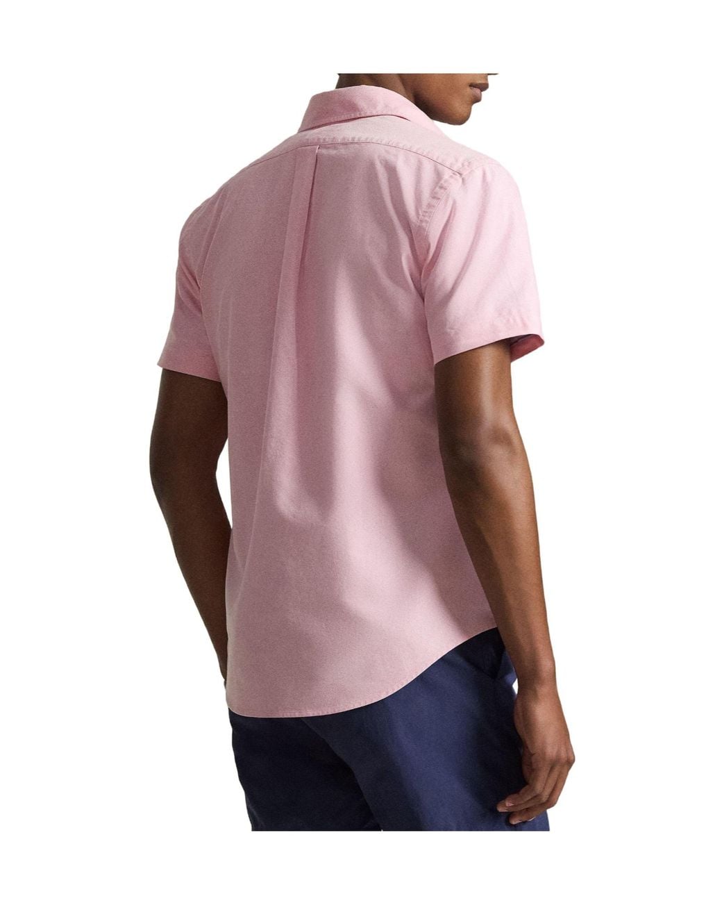 Polo Ralph Lauren Pink Pure Cotton Short-Sleeved Shirt for men