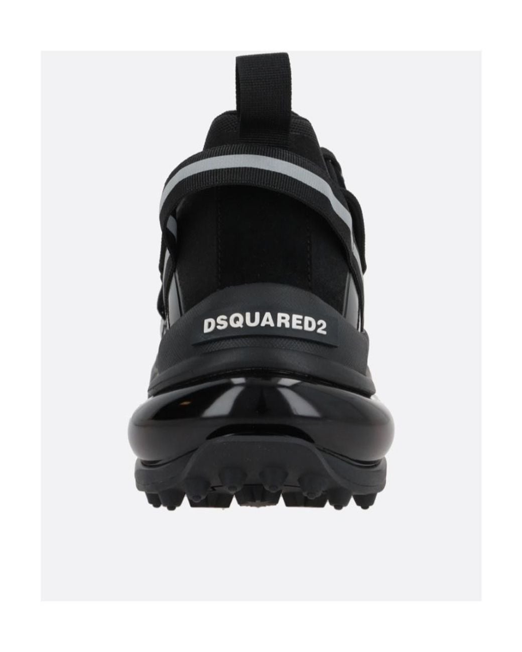 DSquared² Black Bubble Lace-Up Leather Sneakers for men