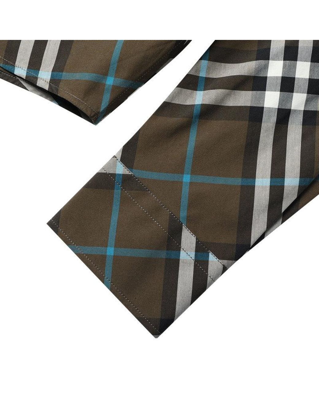 Burberry Gray Check-Pattern Shirt for men