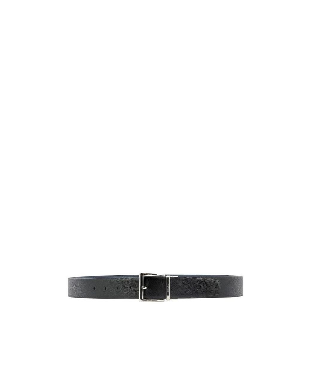 Prada White Logo-Detailed Reversible Buckle Belt for men