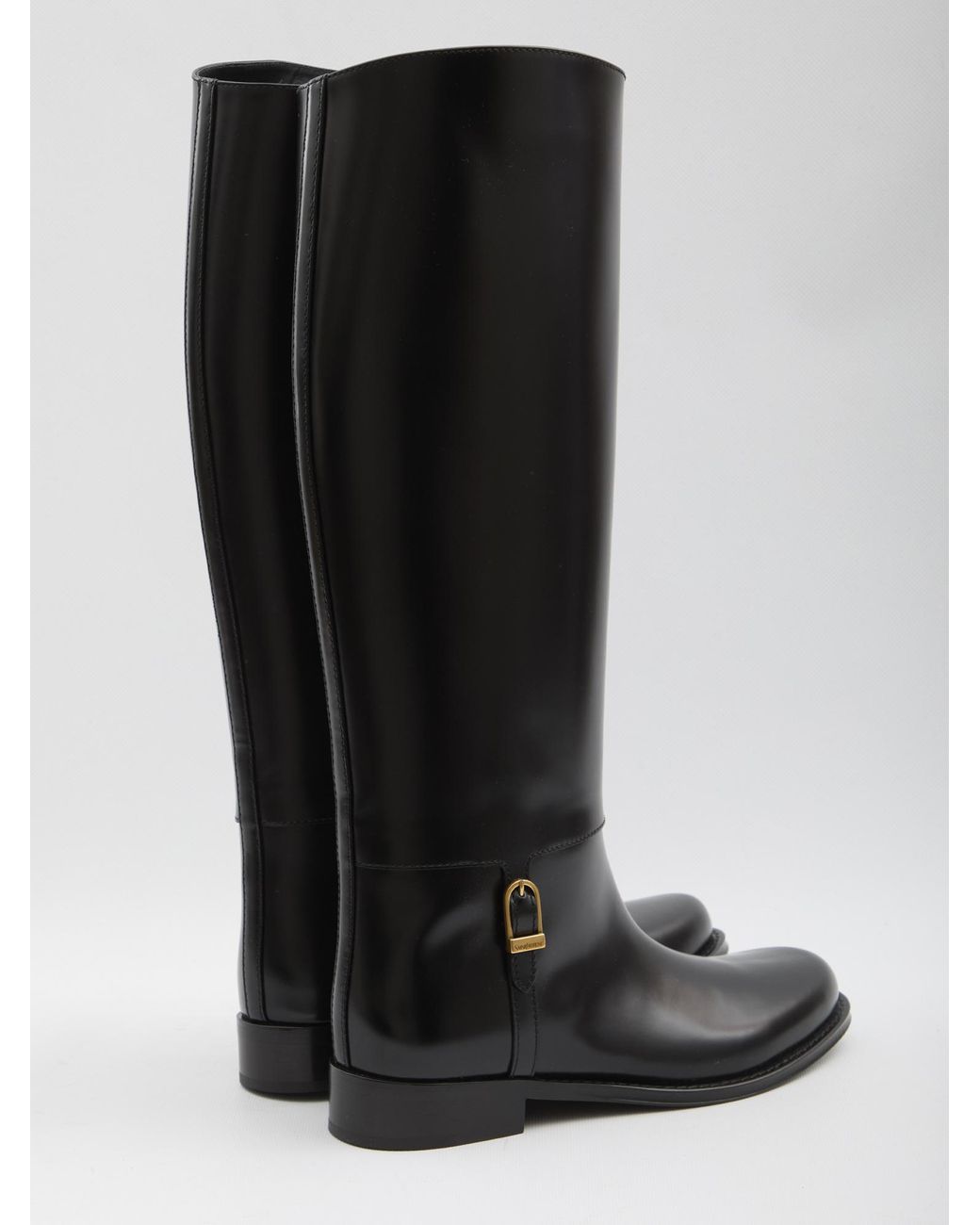 Saint Laurent Black Julia Logo Engraved Boots