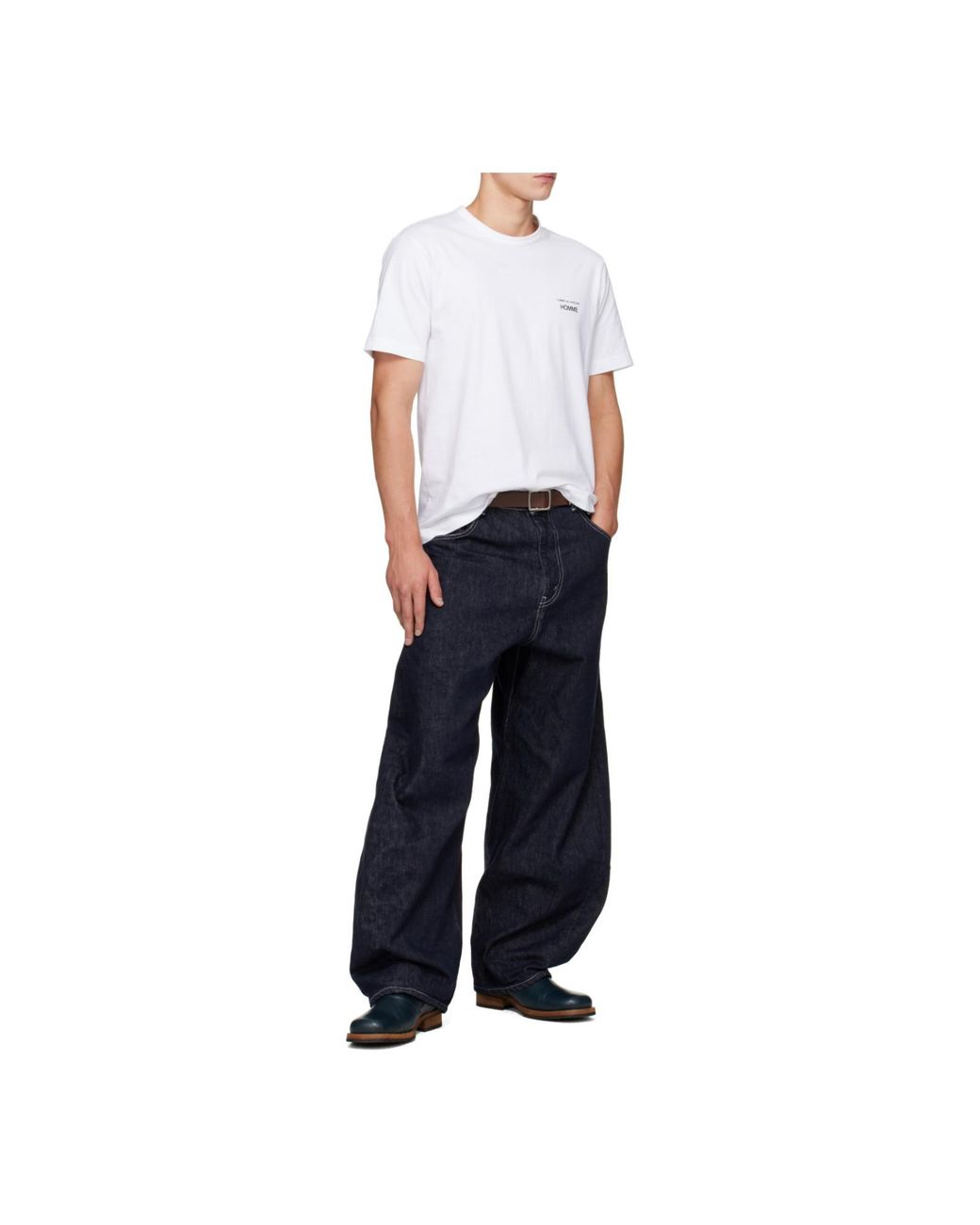 Comme des Garçons White Crew Neck Short-Sleeved T-Shirt for men