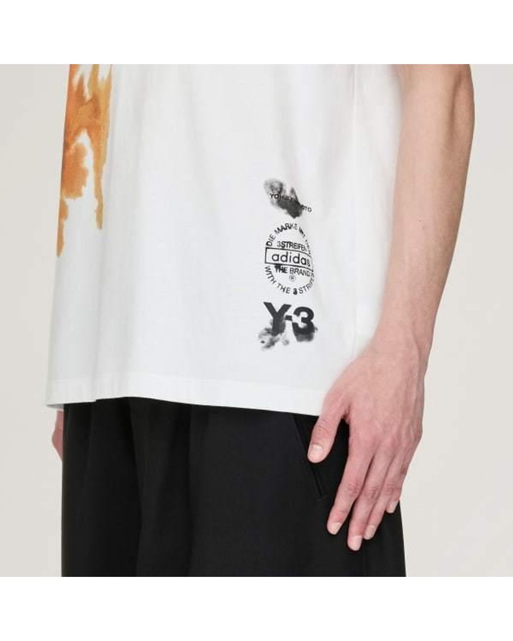 Y-3 White Short-Sleeved Crewneck T-Shirt for men