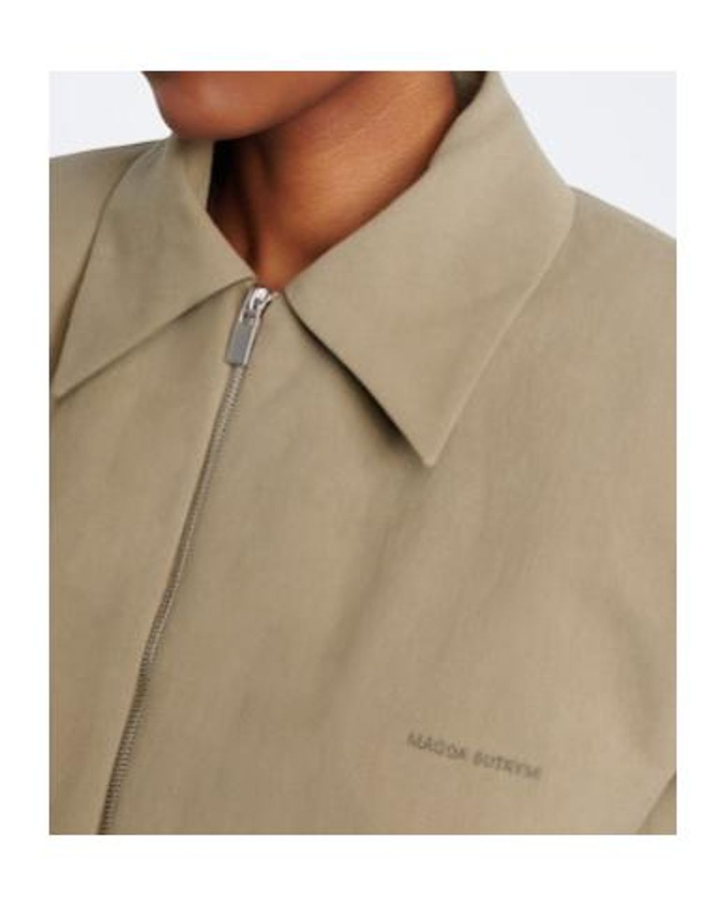 Magda Butrym Natural Cotton Twill Blouson Jacket