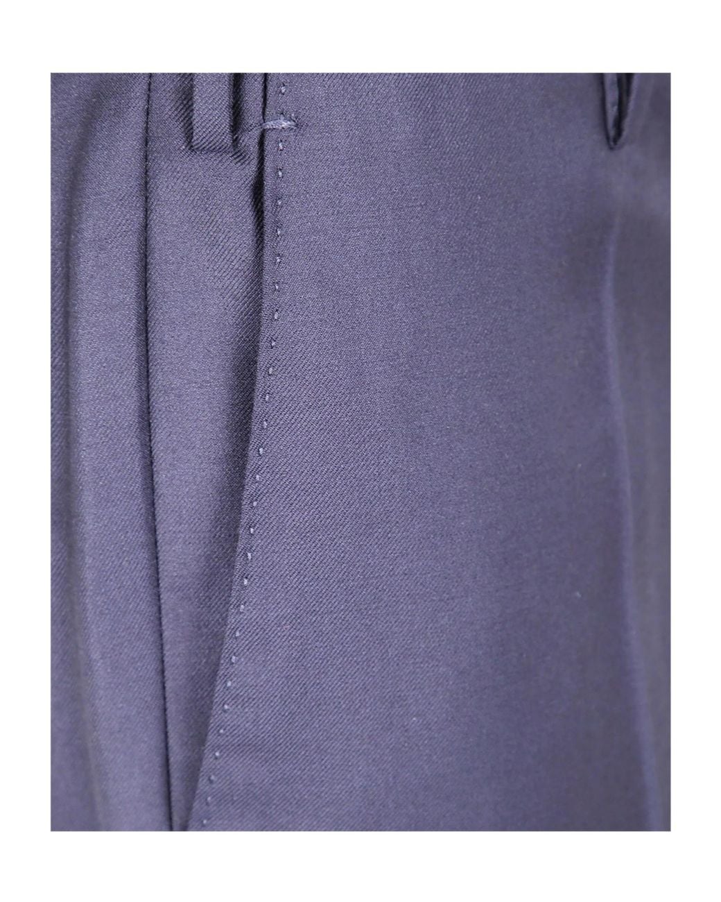 Incotex Blue Virgin Wool Tailored Pants for men