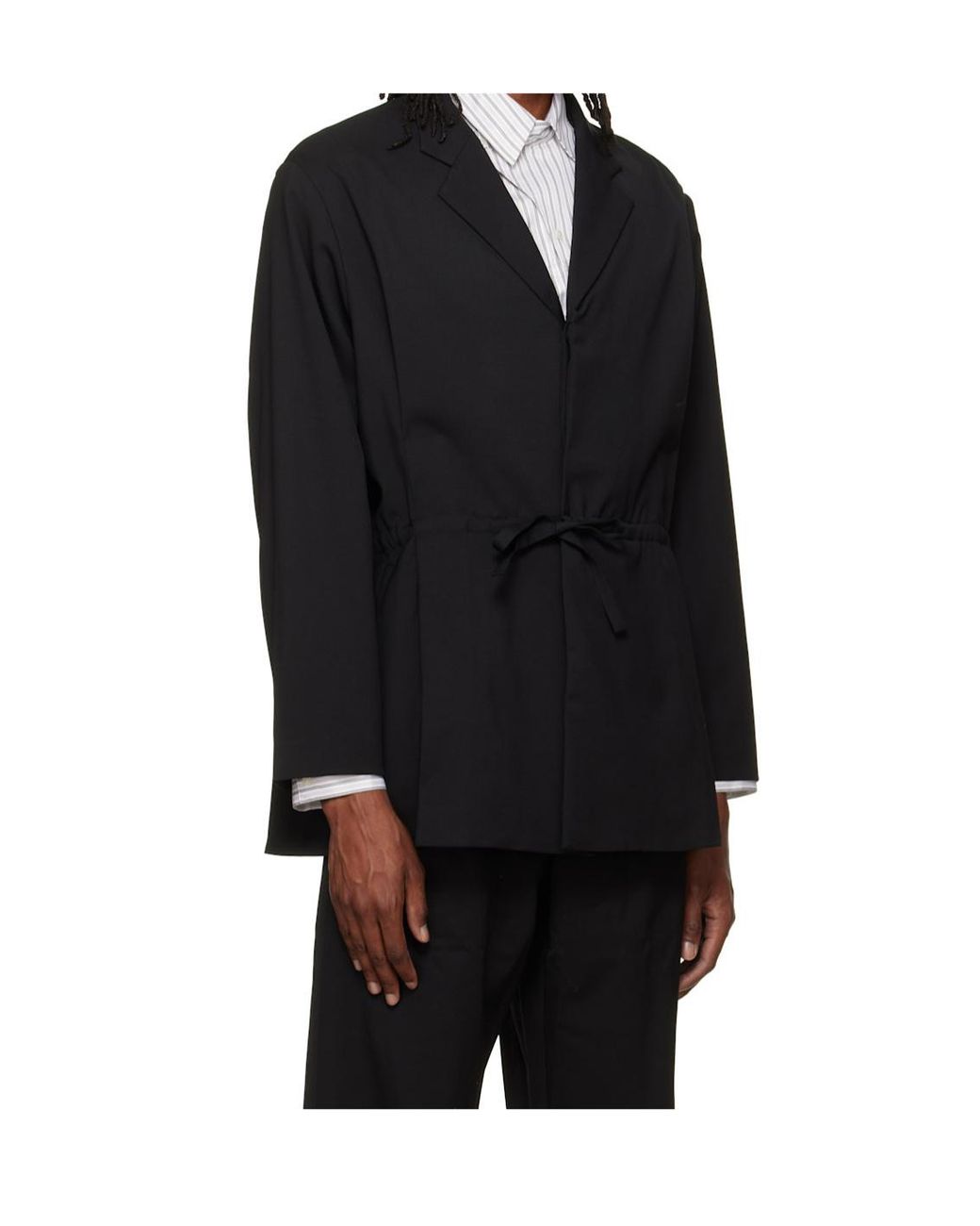 Kiko Kostadinov Black Laan Drawstring Waist Blazer for men
