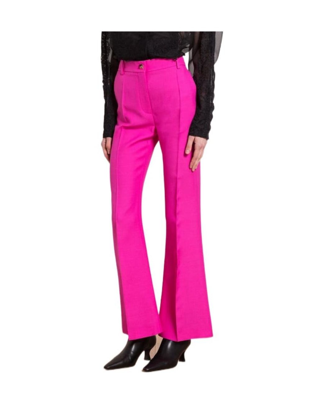 Valentino Pink Straight Leg Tailored Pants