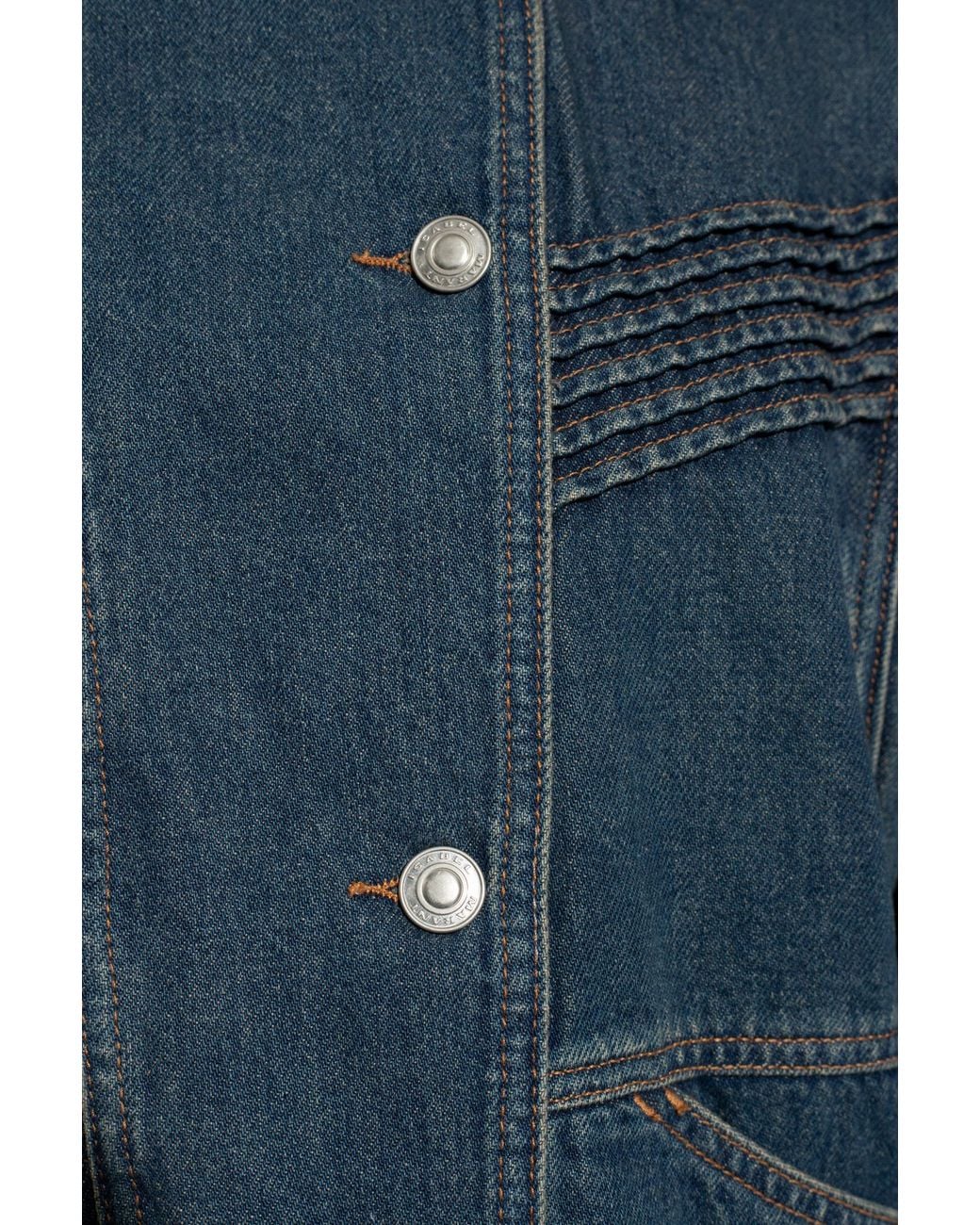 Isabel Marant Blue Harmon Detachable-Sleeves Denim Jacket