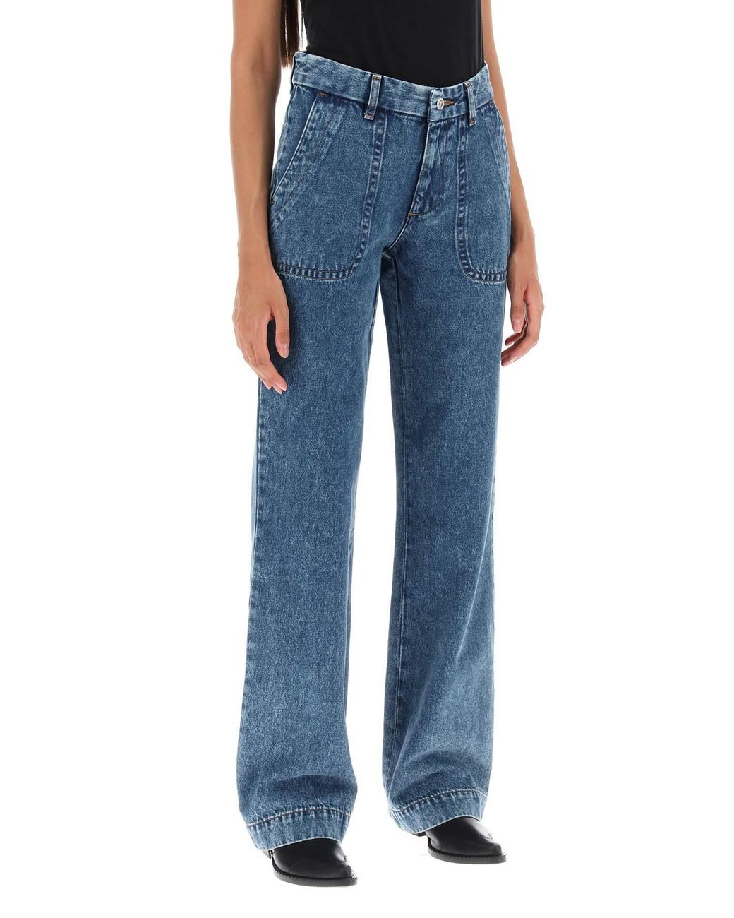 A.P.C. Blue Seaside High-Waist Flared Jeans