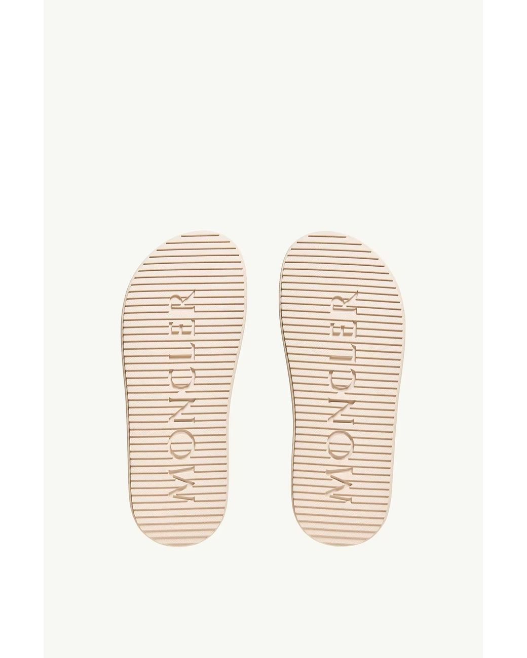 Moncler White Altive Slides for men