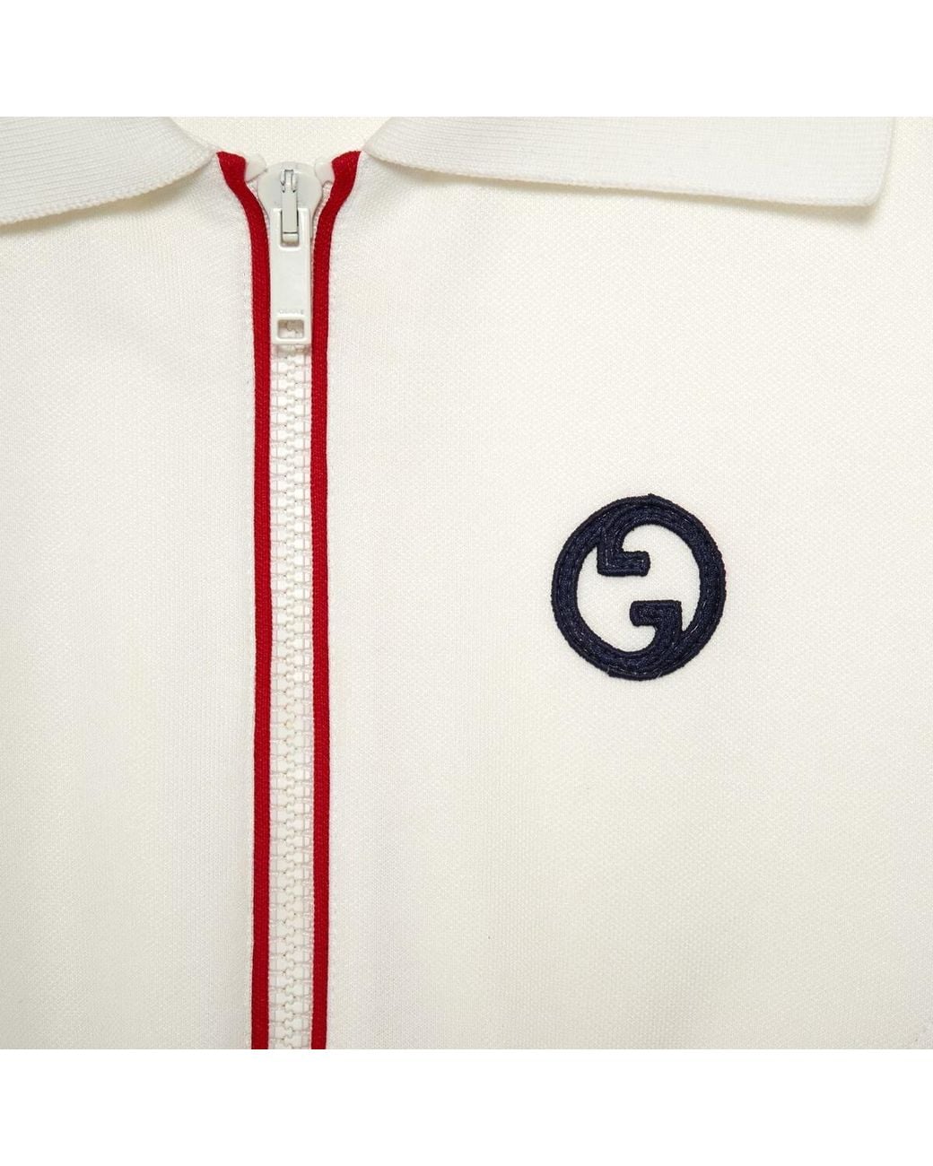 Gucci White Technical Jersey Polo Dress