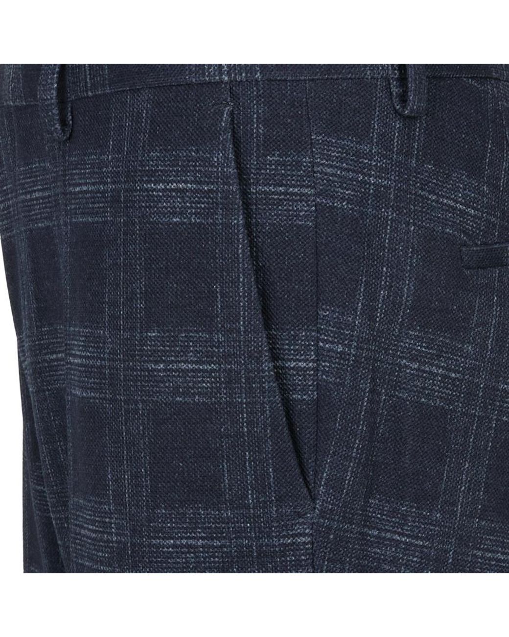 Boss Blue Casual Pants With Belt Loops for men