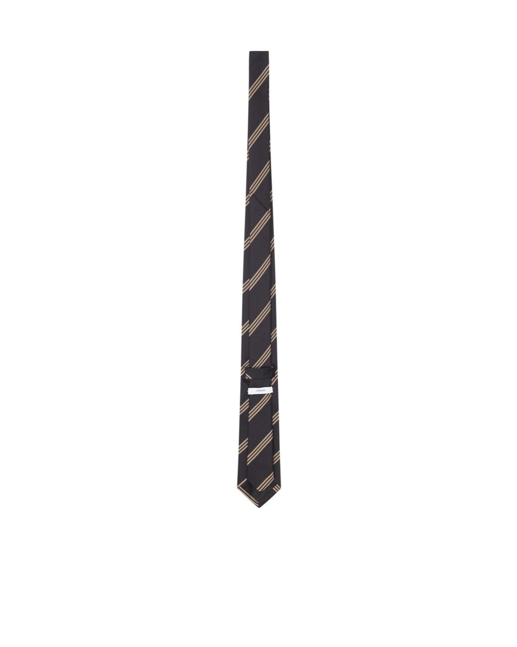 Lardini White Striped Silk Tie for men