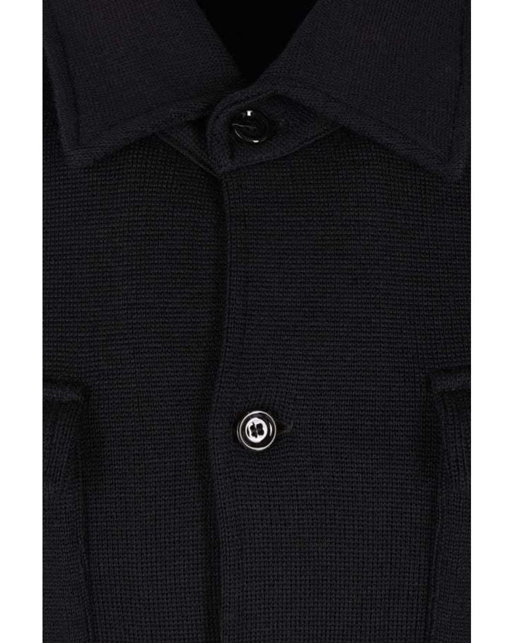 Lardini Black Button-Up Shirt Jacket for men