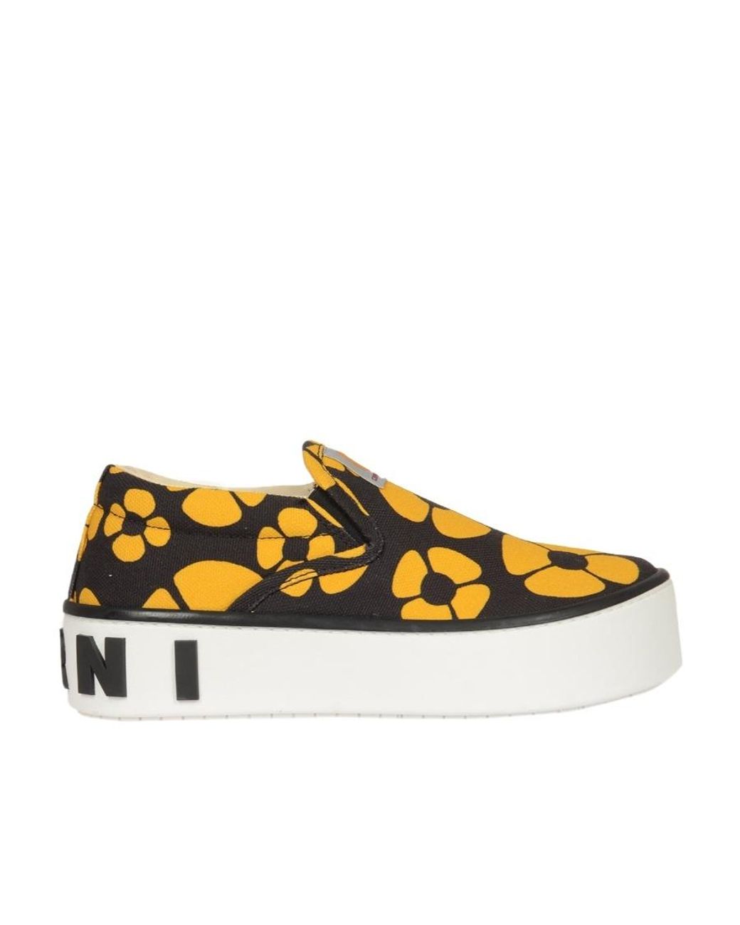 Marni Yellow X Carhartt Floral Printed Sneakers