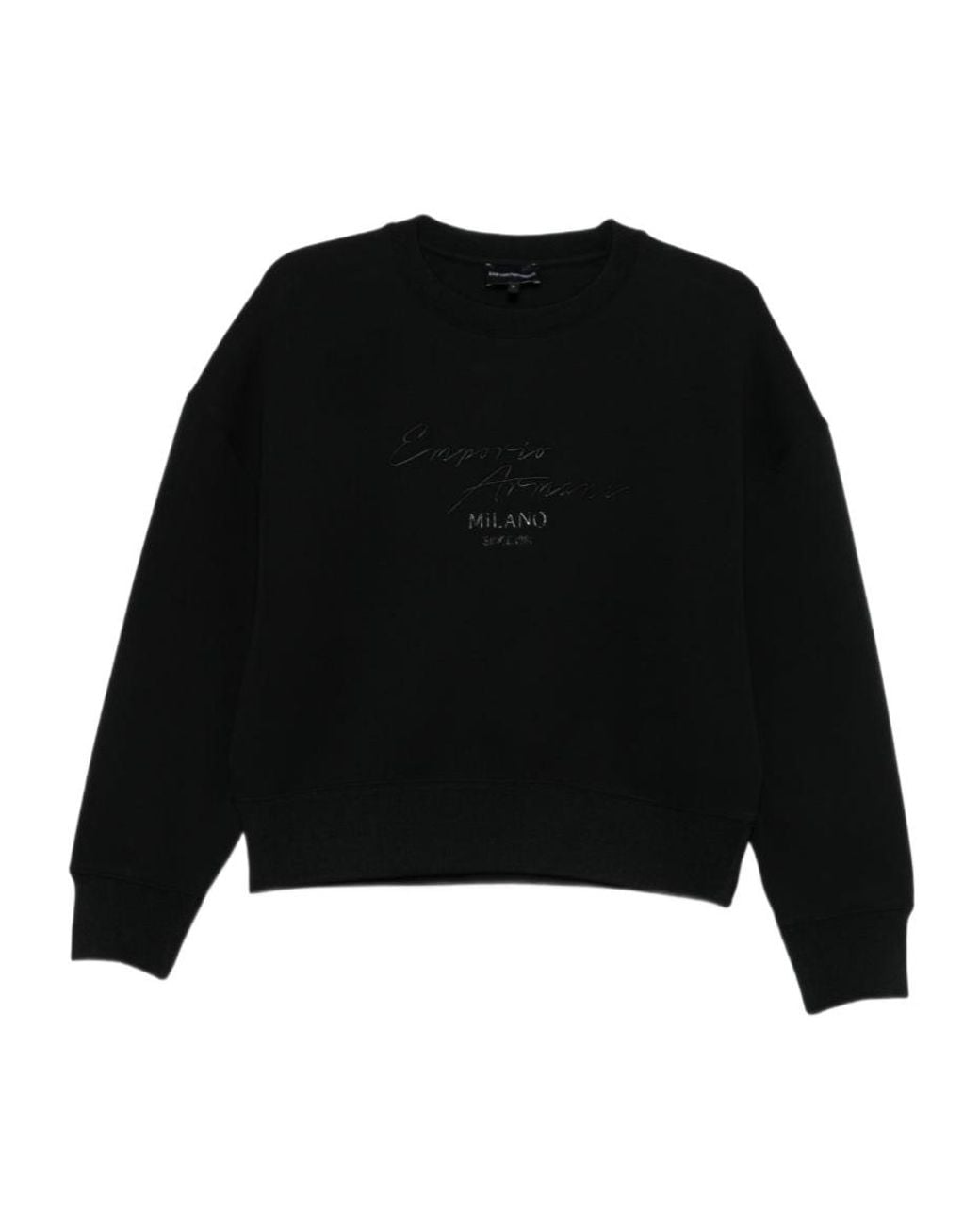 Emporio Armani Black Logo-Detail Sweatshirt
