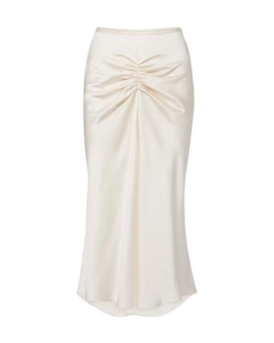 Victoria Beckham White Bela Midi Skirt