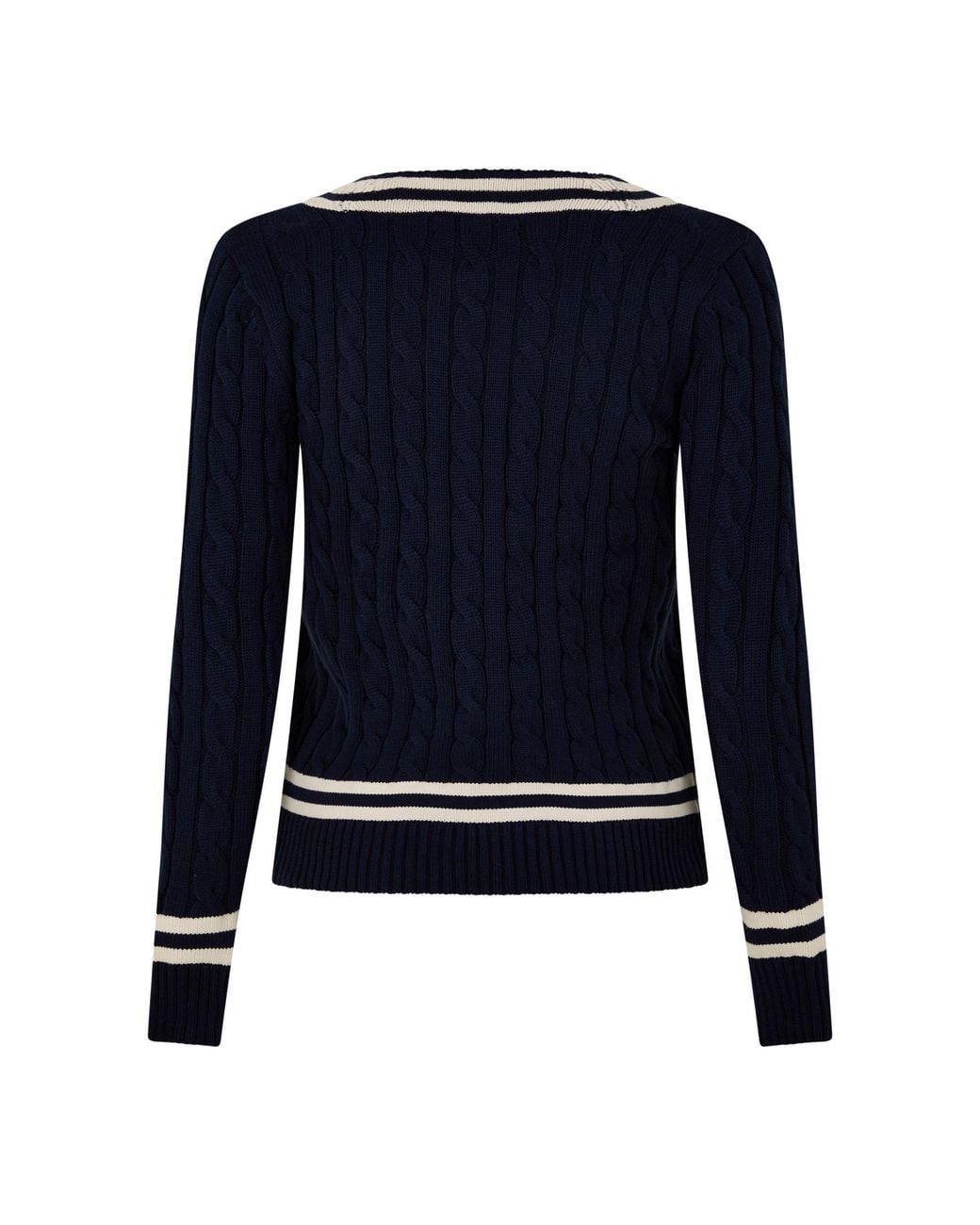 Ralph Lauren Blue V-Neck Knit Sweater
