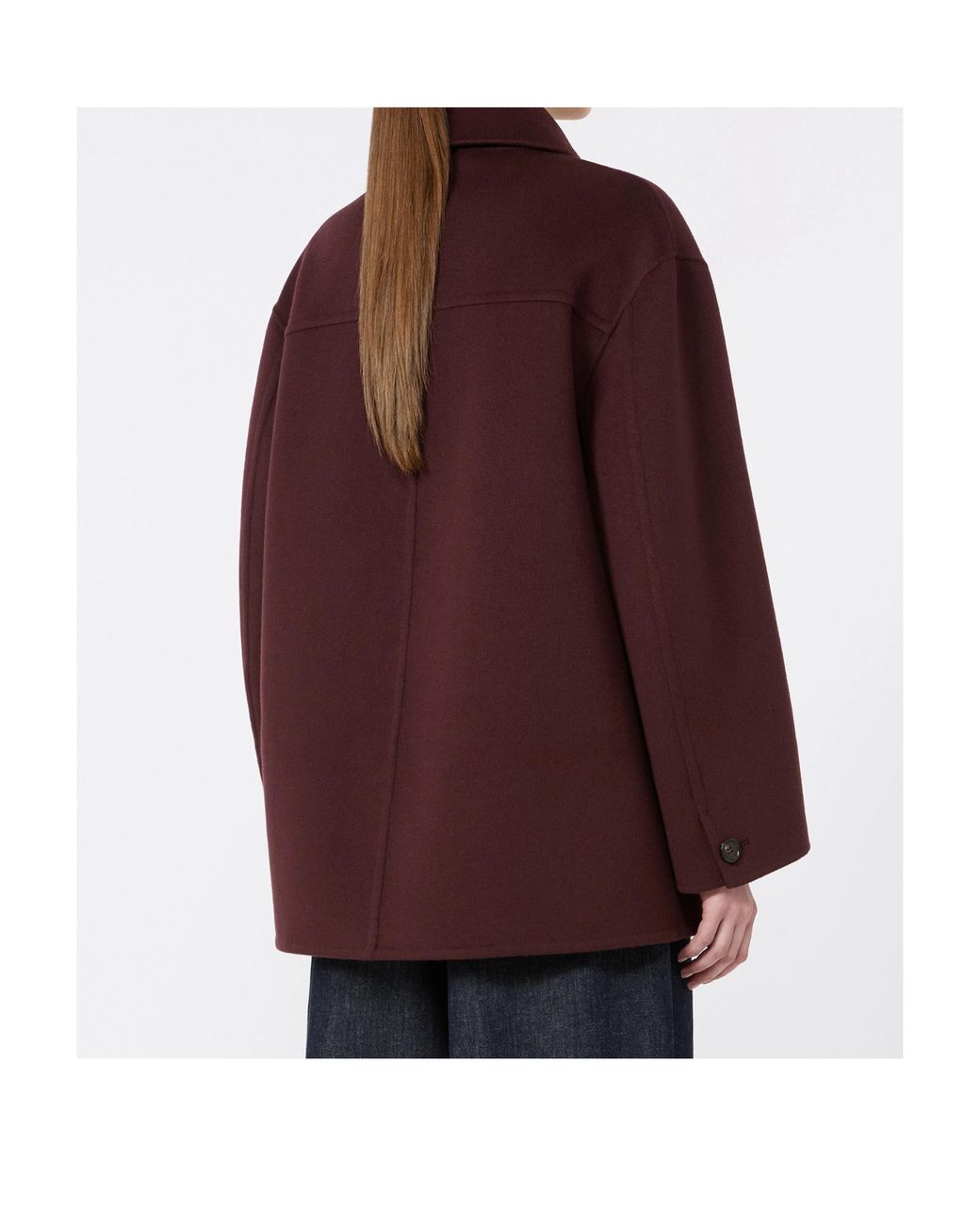 Max Mara Purple S Giugno Button-Front Coat