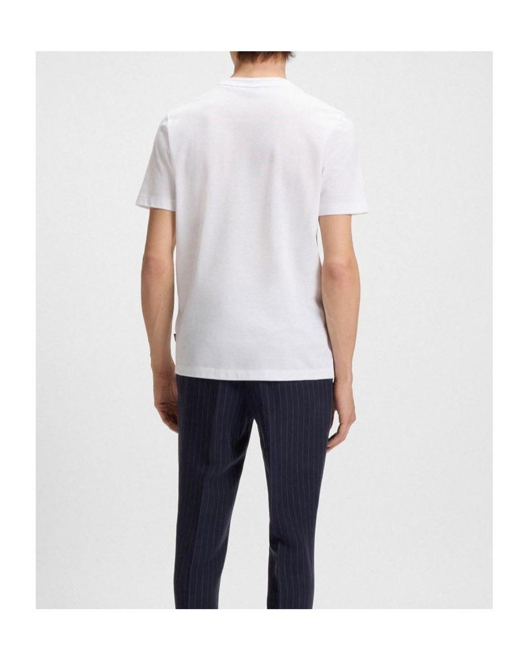 Boss White Crewneck Shortsleeve Tshirt for men