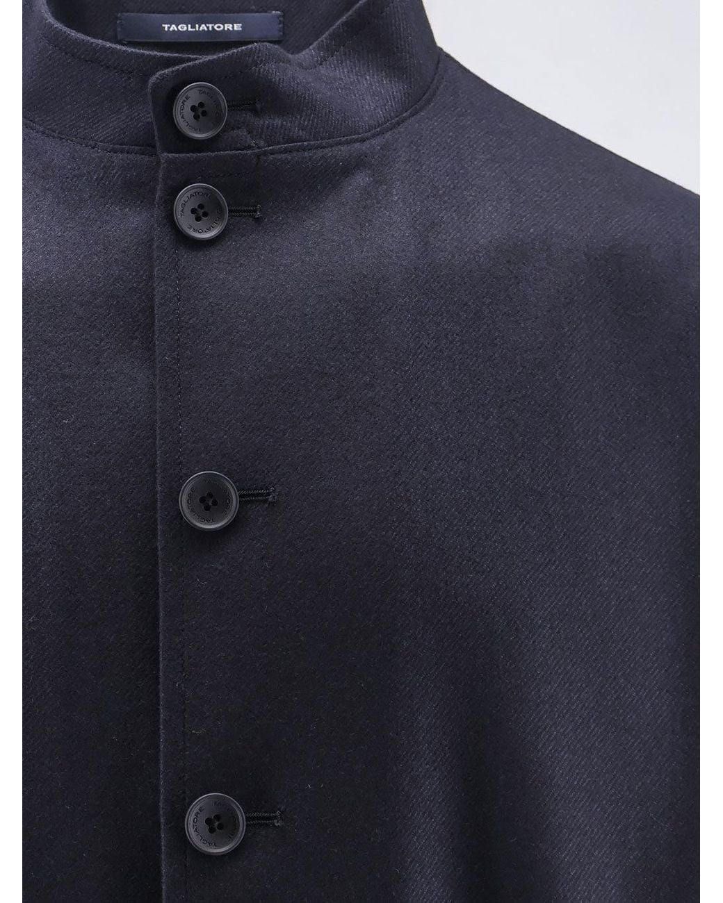 Tagliatore Blue Gklein Mandarin Collar Jacket for men