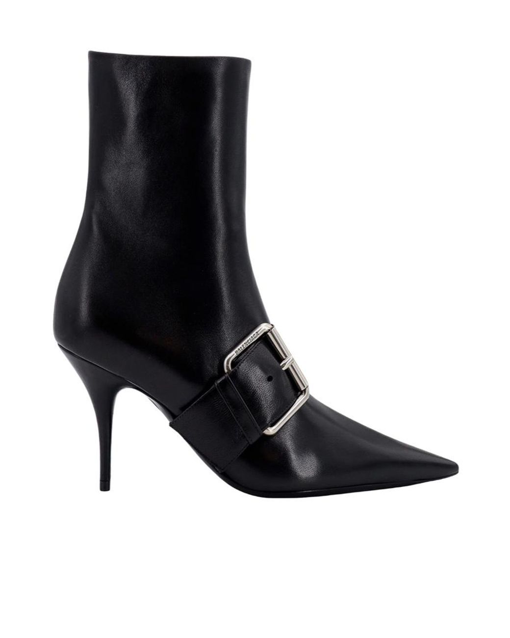 Balenciaga Black Knife 80 Belted Ankle Boots