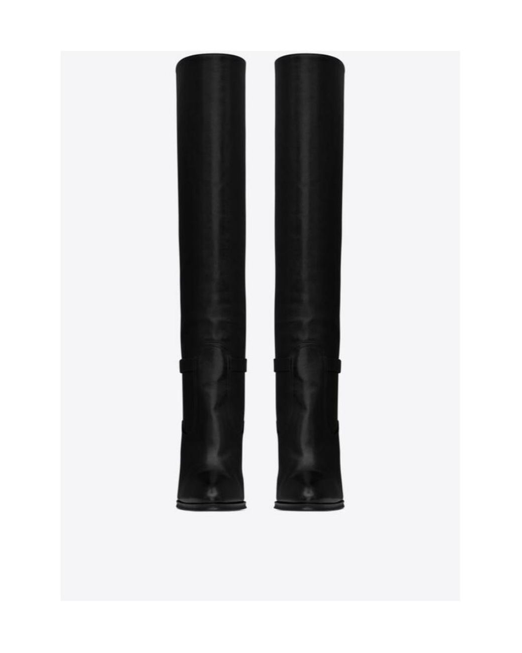 Saint Laurent Black Diane Almond Toe Boots