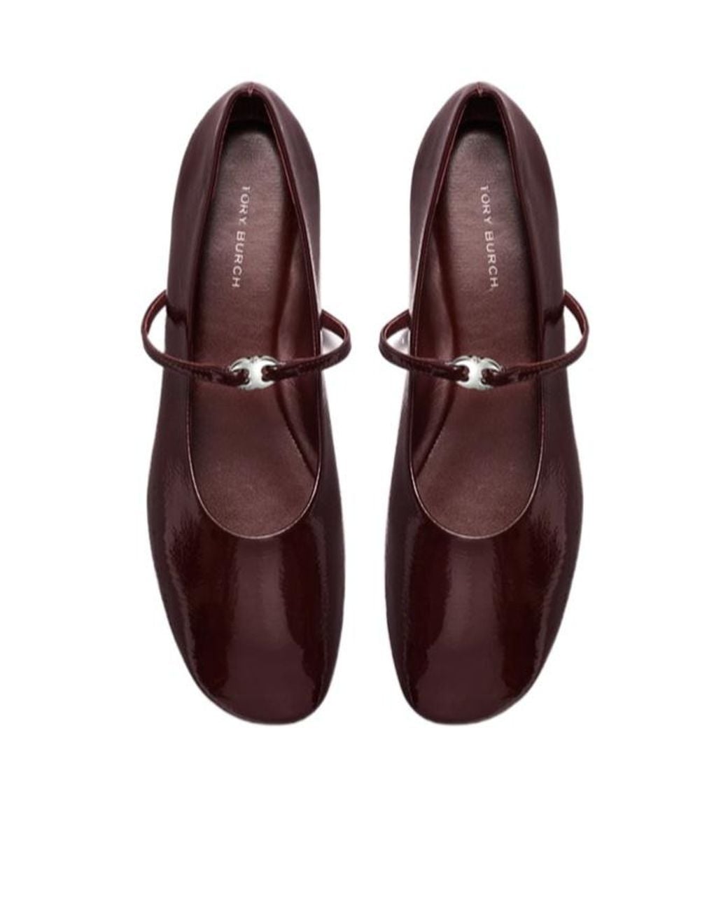 Tory Burch Brown Leather Ballet Flats