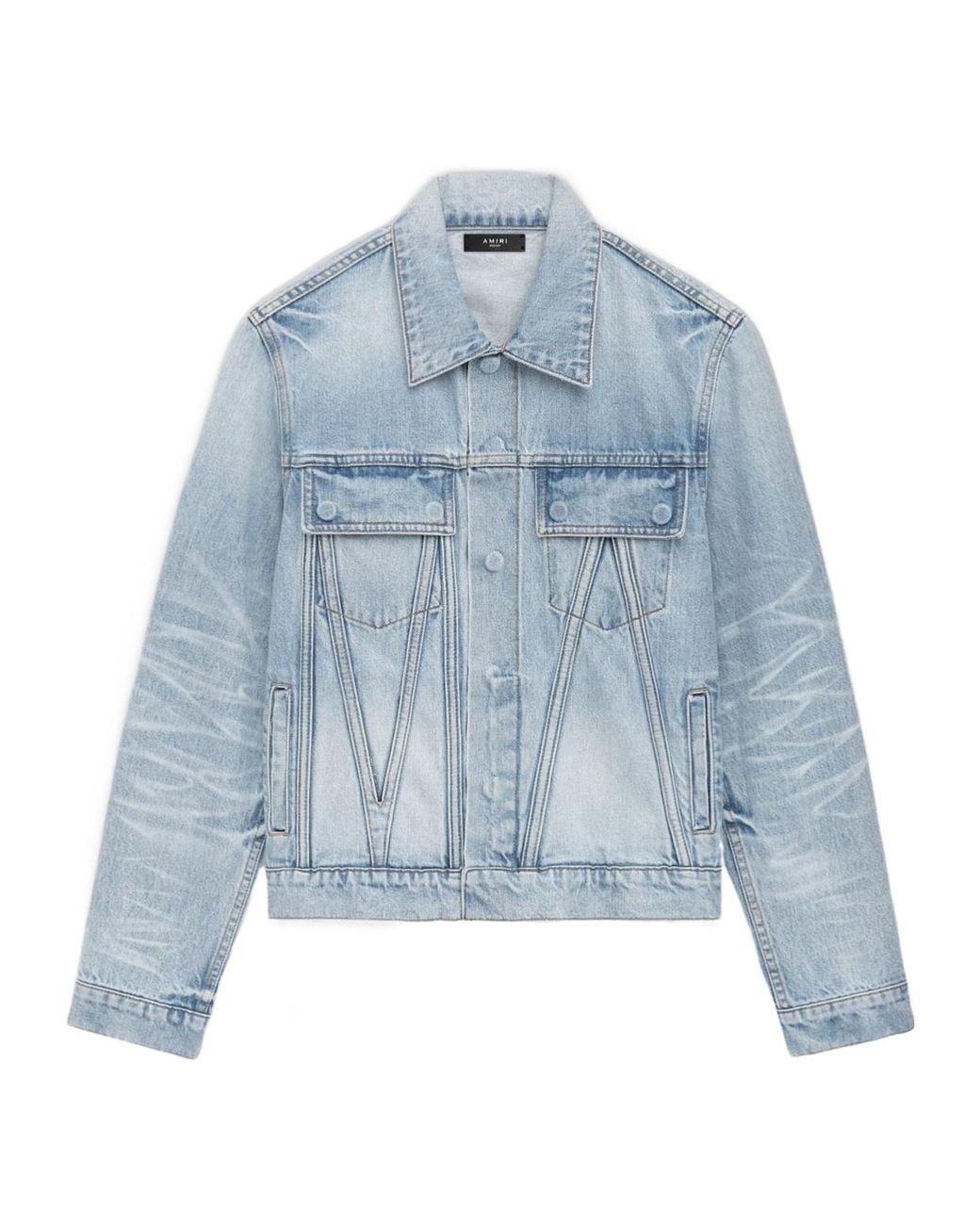 Amiri Blue Japanese Selvedge Trucker Jacket for men