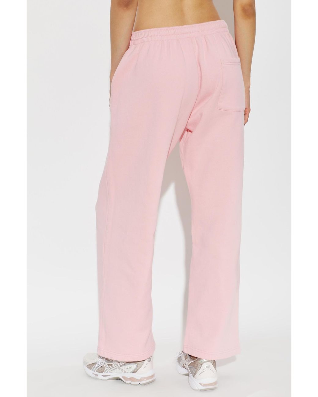 Sporty & Rich Pink Elastic-Waist Athletic Pants