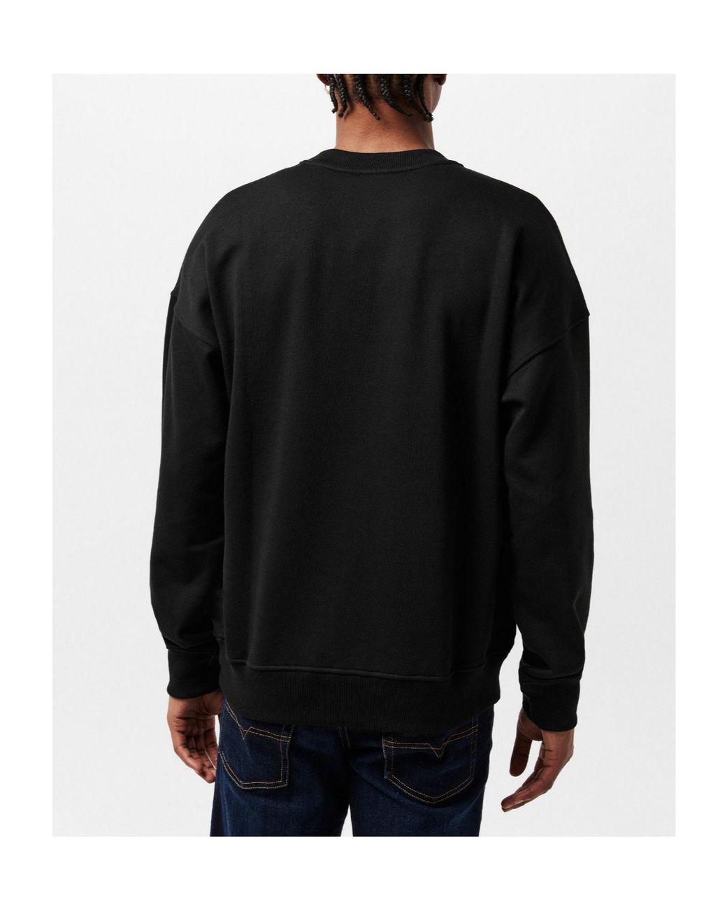 DIESEL Black Crew Neck Sweatshirt for men