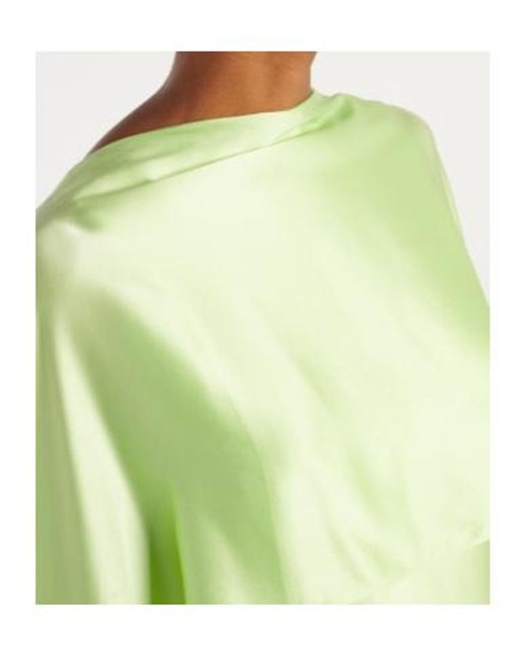 Roksanda Green Caped Satin Gown
