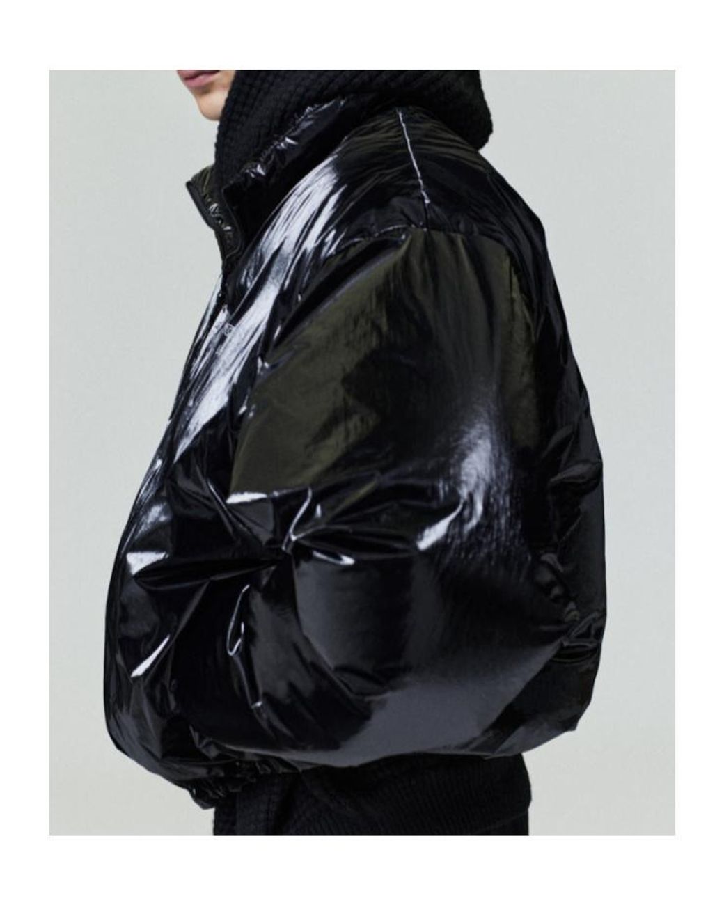 Fear Of God Black Logo Printed Puffer Jacket for men