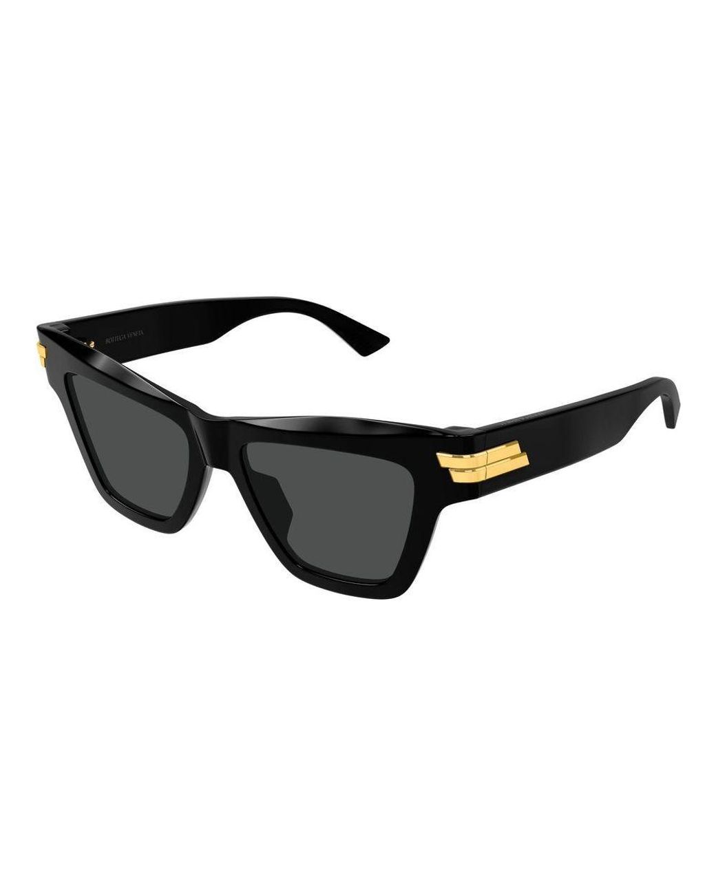 Bottega Veneta Black Full-Frame Sunglasses