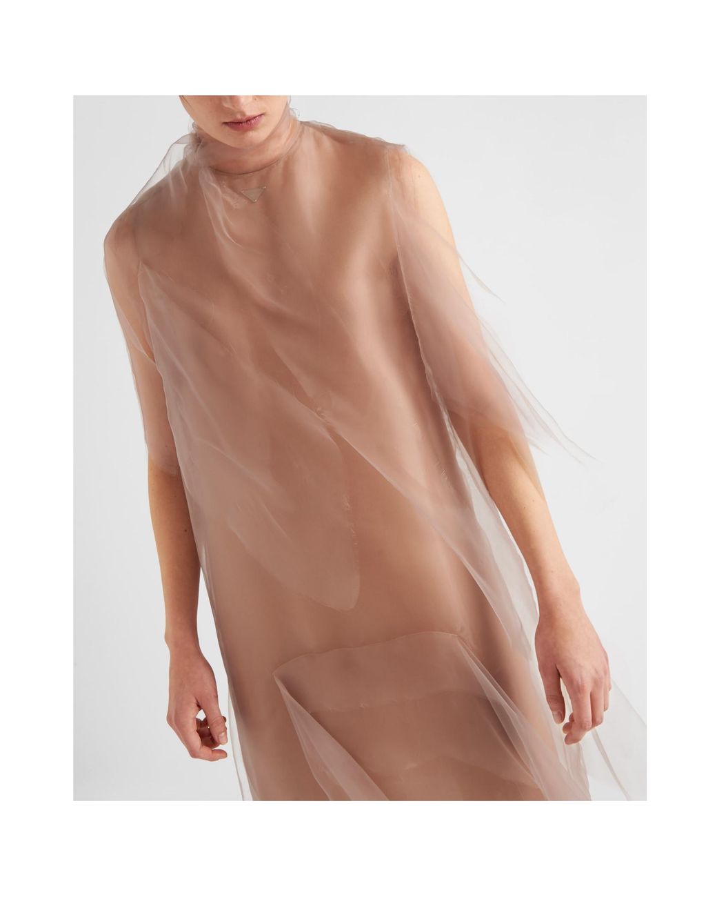 Prada White Layered Sleeveless Dress