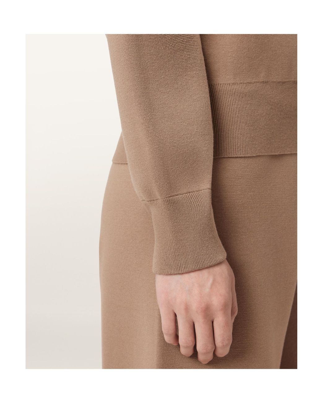 AllSaints Brown Sonny Zip Up Cardigan