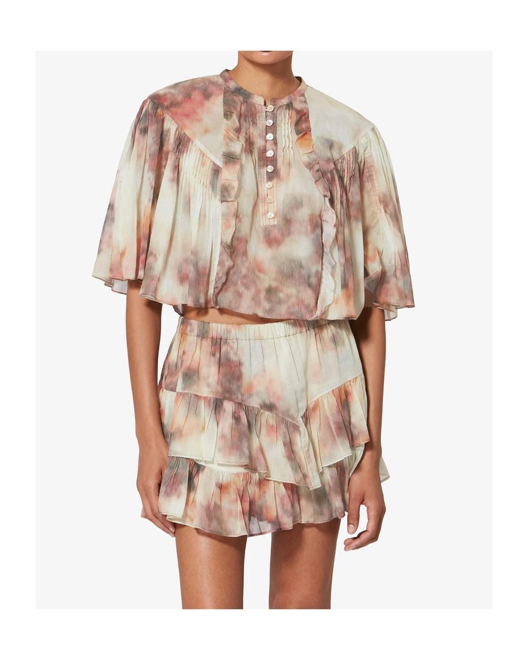 Isabel Marant Pink Isabel Marant Étoile Veelia Tie-Dye Blouse