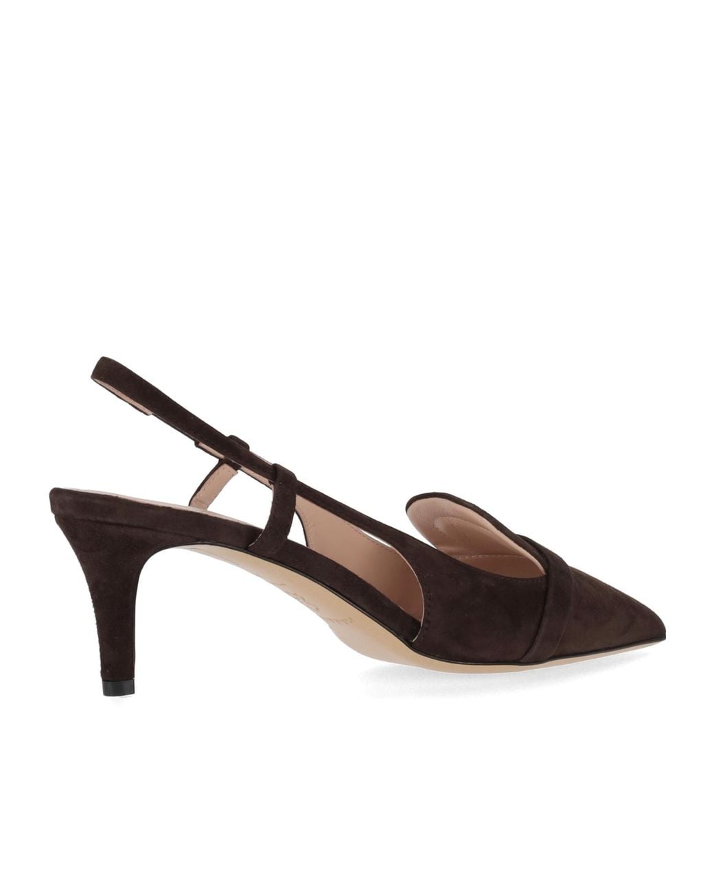 P.A.R.O.S.H. Brown Pointed Toe Slingback Pumps