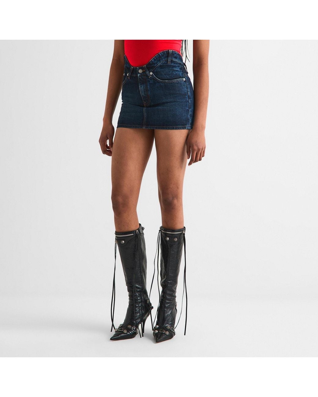 Jean Paul Gaultier Blue Mini Skirt