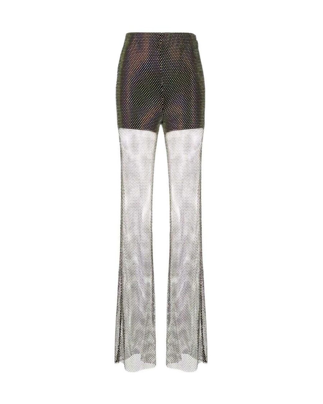 ROTATE BIRGER CHRISTENSEN Gray Wide Trousers
